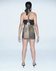Loti - Juana Mini Skirt - Brown Patchwork -