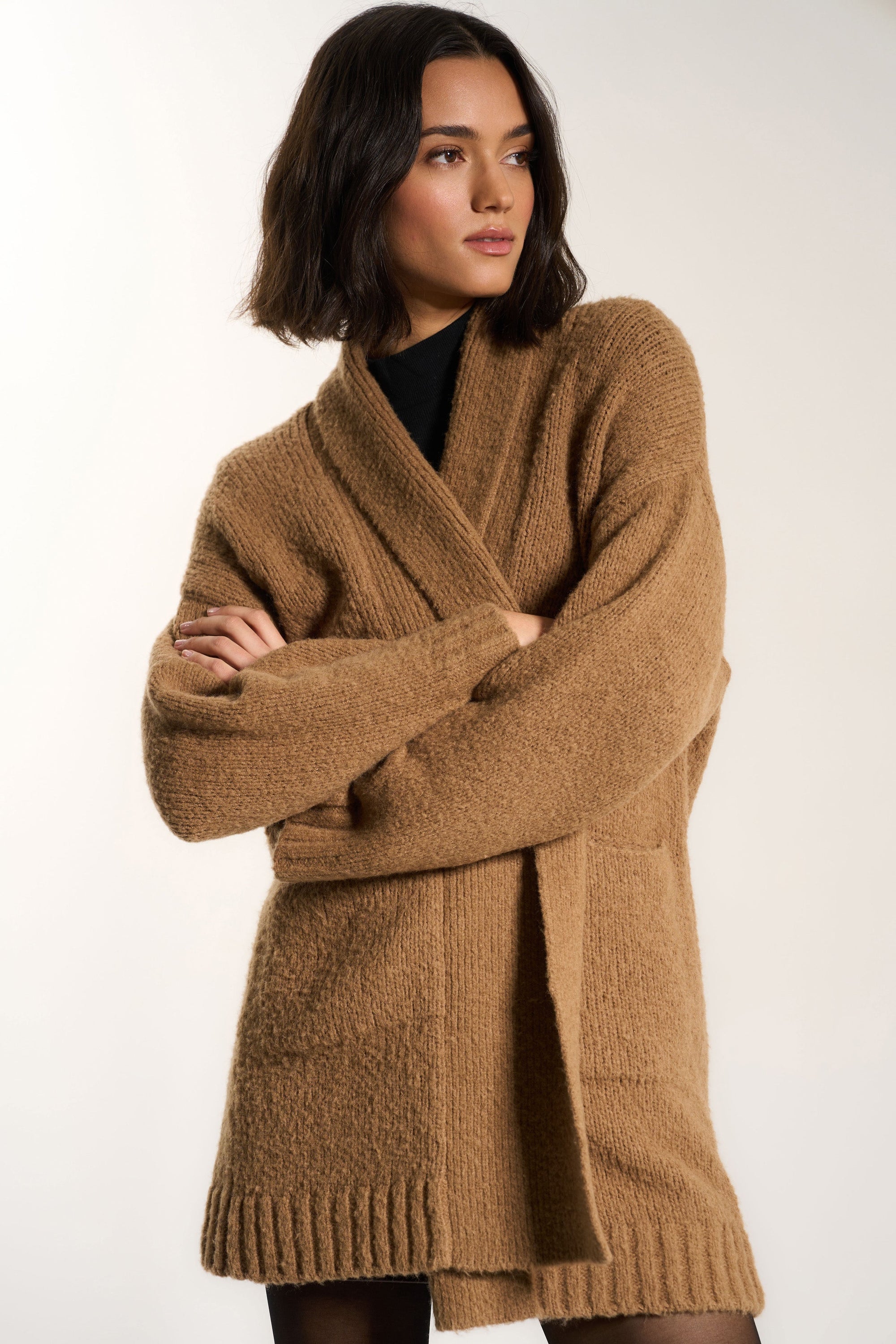 Callahan Knitwear - Juliet Cardigan - Raw Umber -