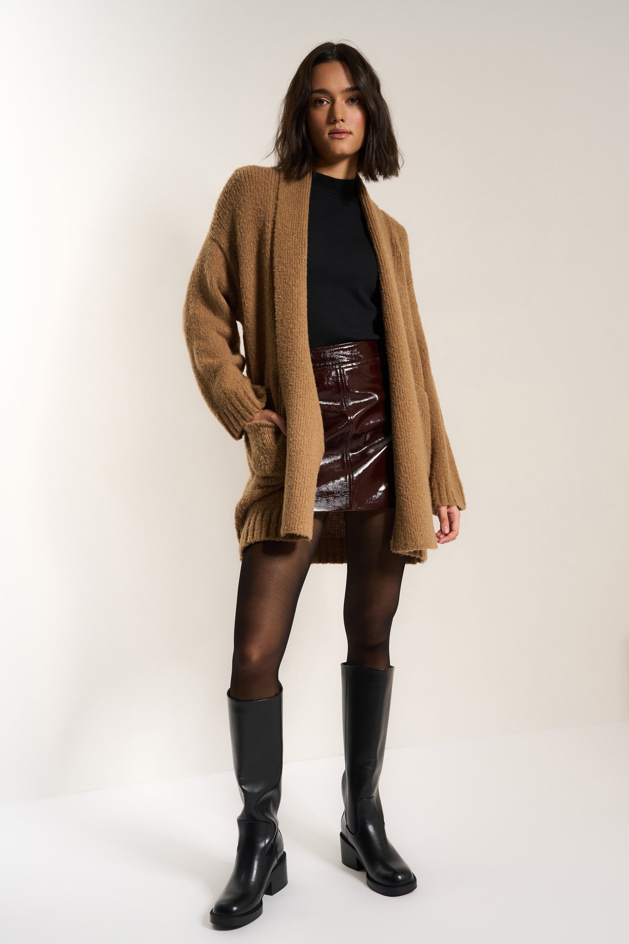 Callahan Knitwear - Juliet Cardigan - Raw Umber -