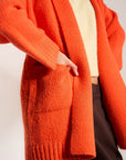 Callahan Knitwear - Juliet Cardigan - Red Orange -
