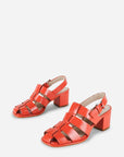 Intentionally Blank - July Fisherman Heel - CORAL CRINKLE PATENT LEATHER