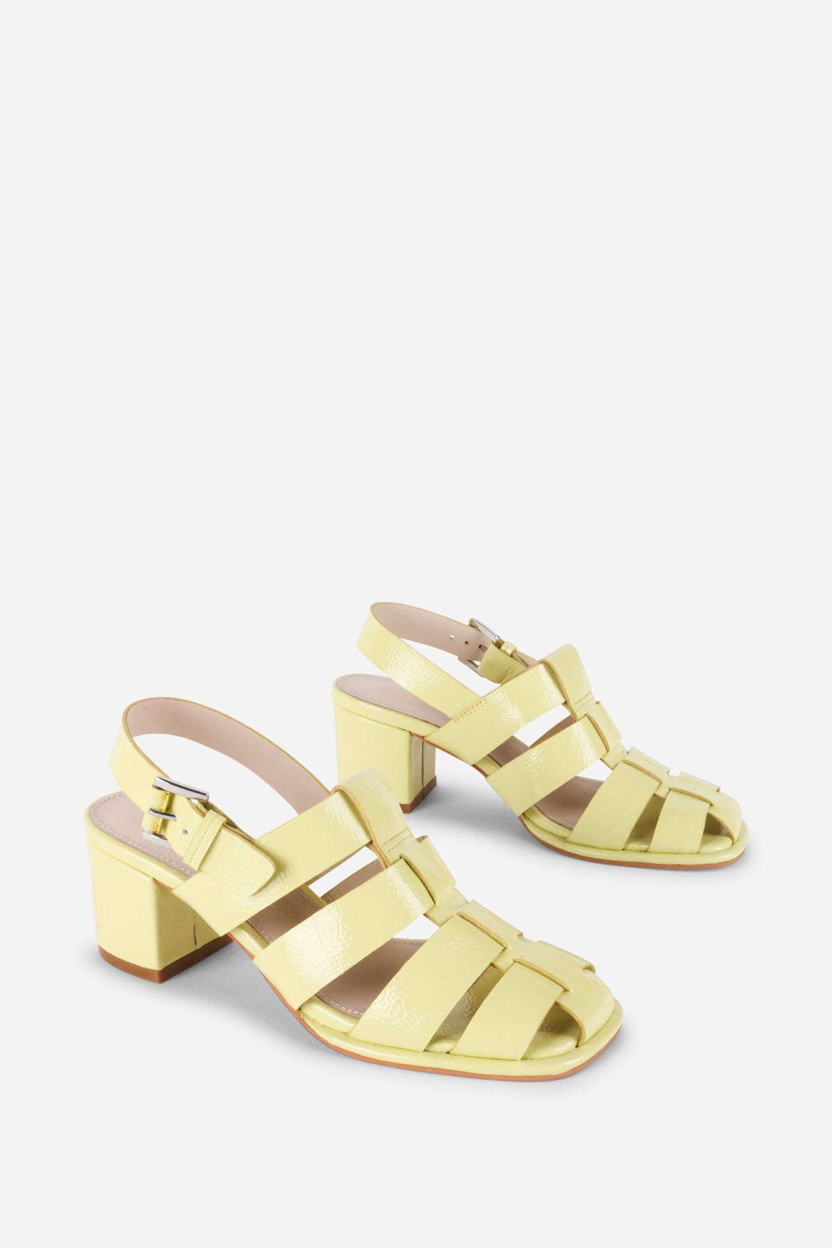 Intentionally Blank - July Fisherman Heel - MELON CRINKLE PATENT LEATHER