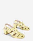 Intentionally Blank - July Fisherman Heel - MELON CRINKLE PATENT LEATHER