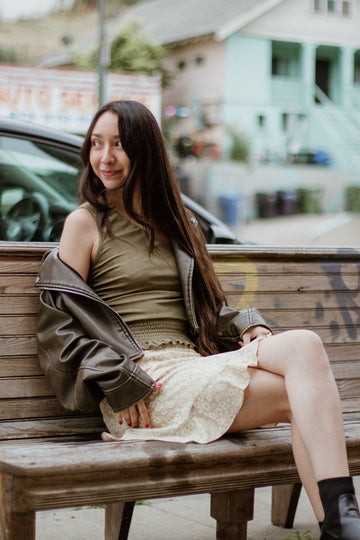 The Lindsey Ditsy Floral Ruffle Skirt - offe market