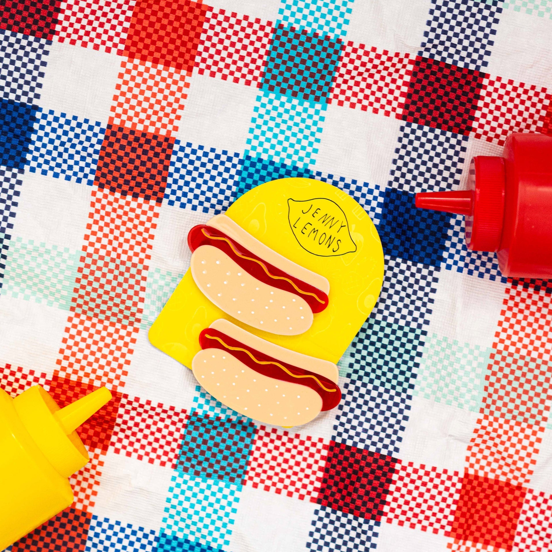 Jenny Lemons - Hot Dog Alligator Hair Clip Set -