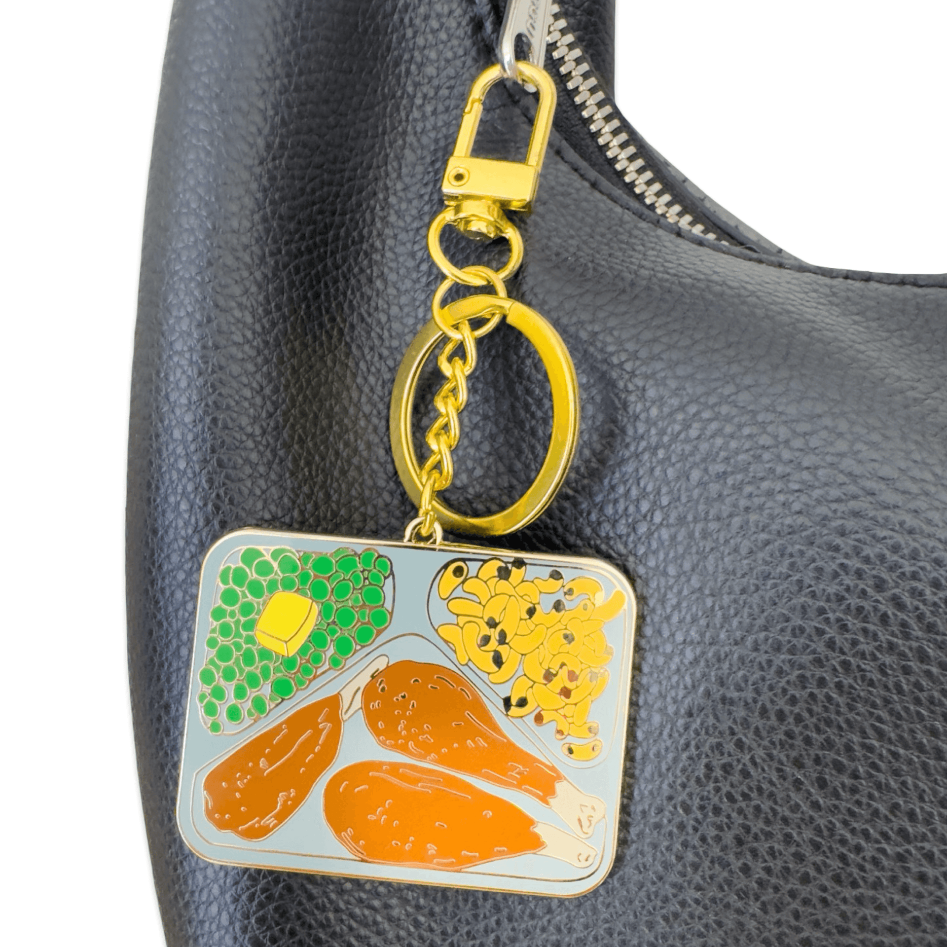Jenny Lemons - TV Dinner Enamel Bag Charm & Keychain -