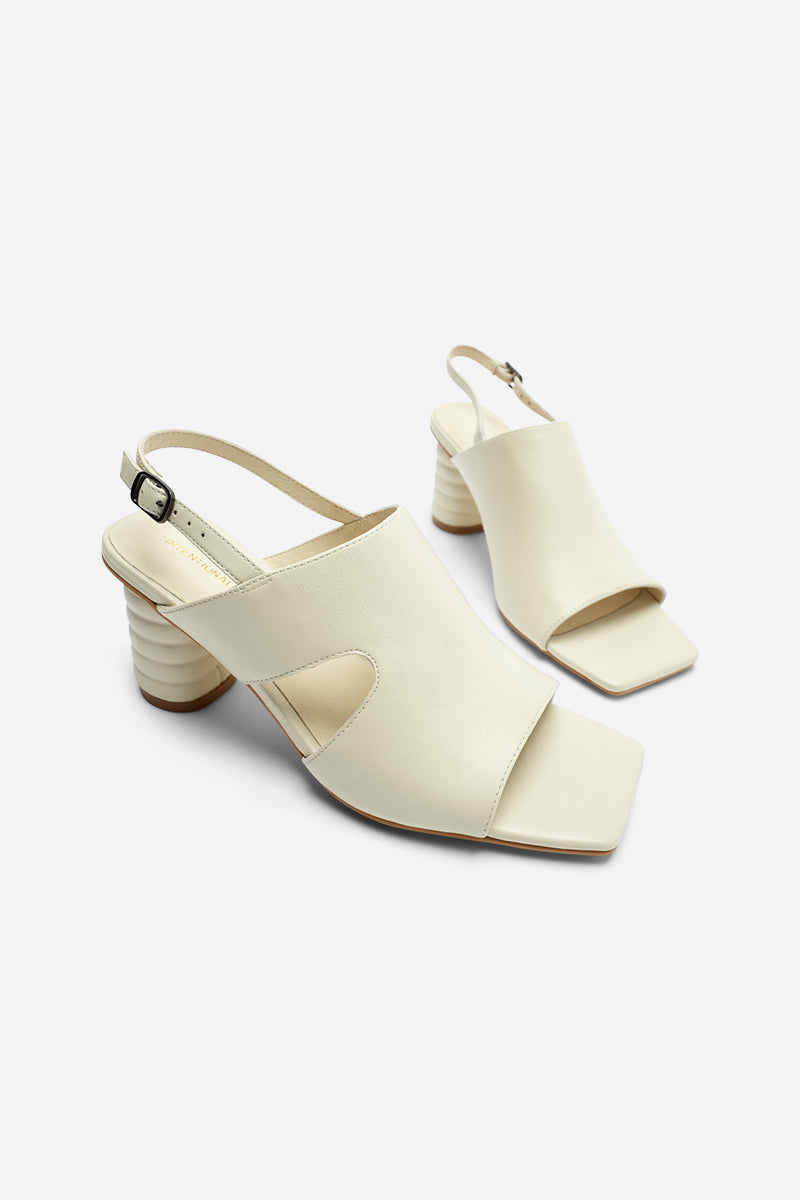 Intentionally Blank - Kang Heel - CREAM LEATHER
