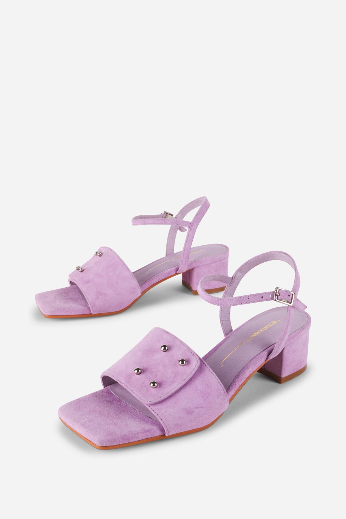 Intentionally Blank - Karizma Block Heel Sandal - LILAC KID SUEDE