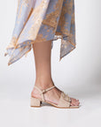 Intentionally Blank - Karizma Block Heel Sandal - OATMILK KID SUEDE