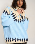Callahan Knitwear - Kathleen Fair Isle Pullover - Sky -