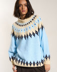 Callahan Knitwear - Kathleen Fair Isle Pullover - Sky -