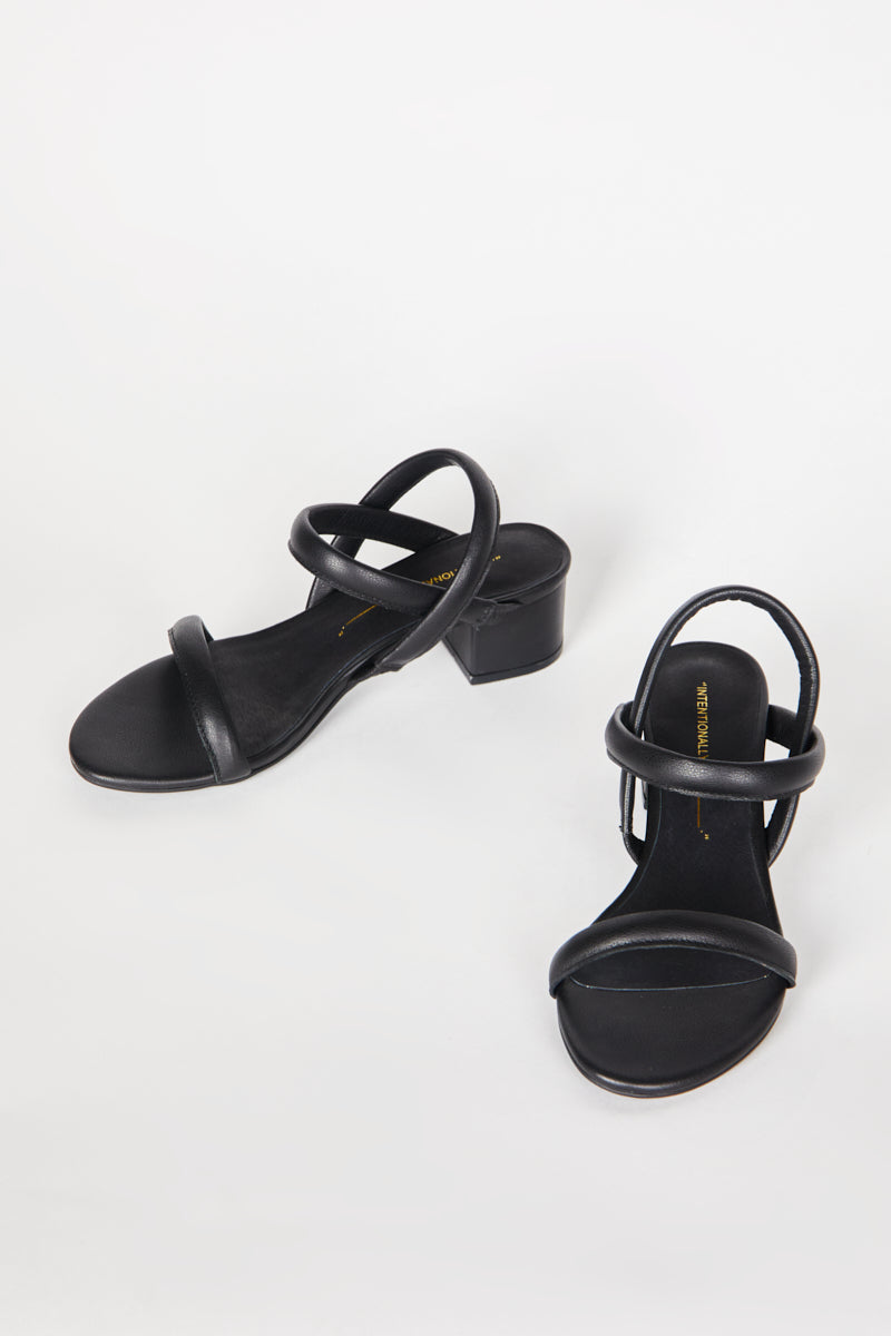 Intentionally Blank - Kimi Leather Heel - BLACK LEATHER