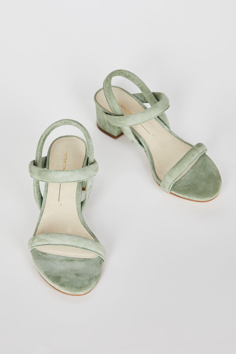 Intentionally Blank - Kimi Suede Heel - SAGE SUEDE