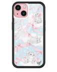 wildflower kitten around iphone 15 case