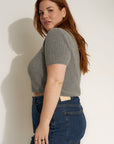Callahan Knitwear - The Knit Tee - Heather Grey -