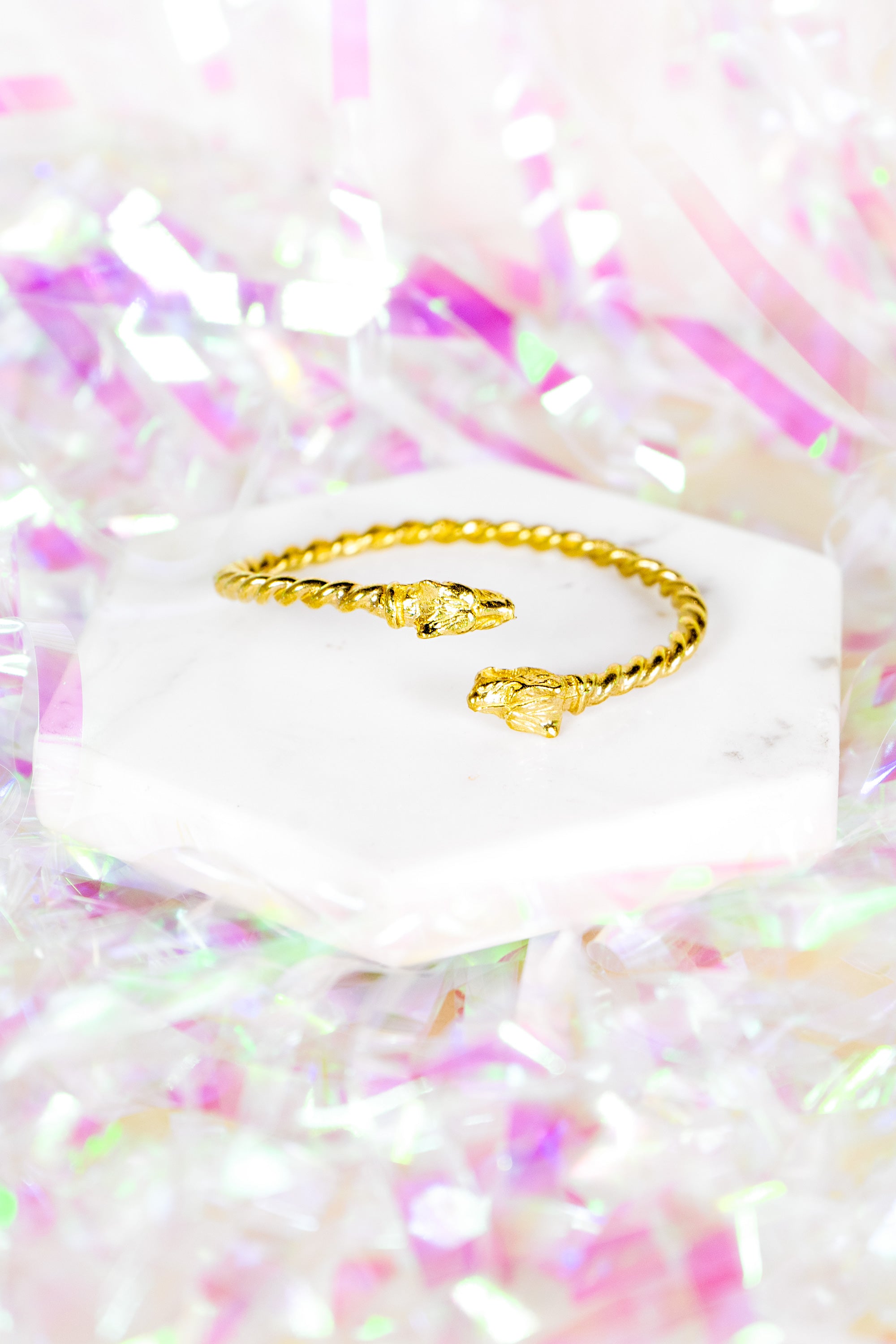 Peter + June - Knob Cuff - Adjustable Raw Brass -