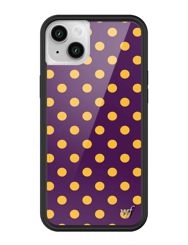 Wildflower iPhone case 14 Polka Dot | Purple and Yellow Cute