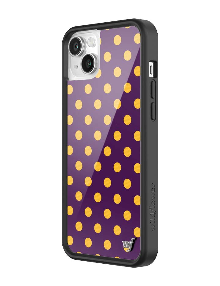 Wildflower iPhone case 14 Polka Dot | Purple and Yellow Cute