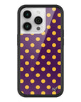 Wildflower iPhone case 14 Pro Polka Dot | Purple and Yellow Cute