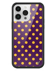 Wildflower iPhone case 14 Pro Max Polka Dot | Purple and Yellow Cute