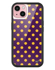 Wildflower iPhone case 15 Polka Dot | Purple and Yellow Cute