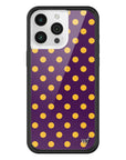 Wildflower iPhone case 15 Pro Max Polka Dot | Purple and Yellow Cute