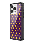Wildflower iPhone case 15 Pro Max Polka Dot | Purple and Yellow Cute