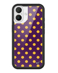 Wildflower iPhone case 16 Polka Dot | Purple and Yellow Cute