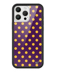 Wildflower iPhone case 16 Pro Max Polka Dot | Purple and Yellow Cute