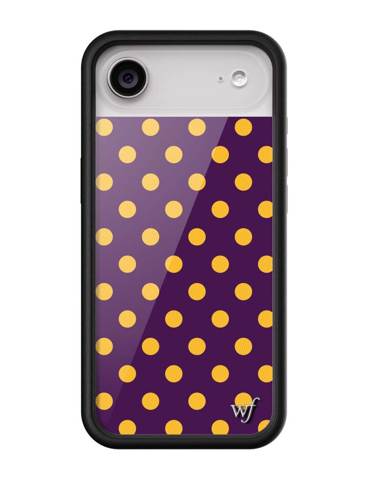 Wildflower iPhone case 17 Air Polka Dot | Purple and Yellow Cute