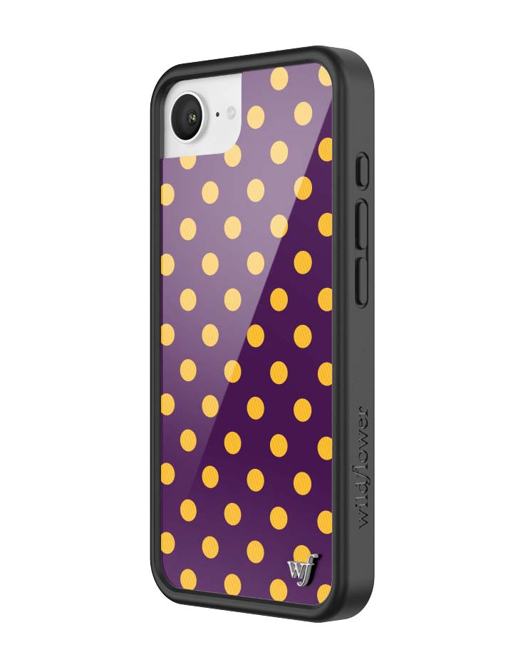 Wildflower iPhone case 17e Polka Dot | Purple and Yellow Cute