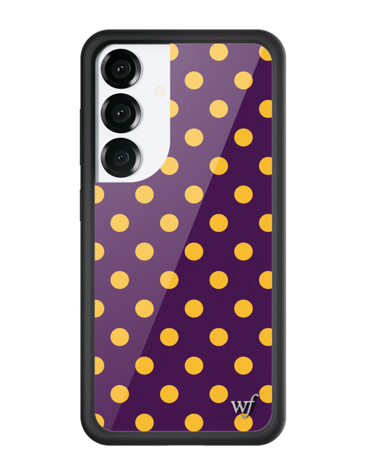 Wildflower Galaxy S25 case Polka Dot Purple and Yellow Cute