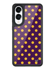 Wildflower Galaxy S25 case Edge Polka Dot Purple and Yellow Cute