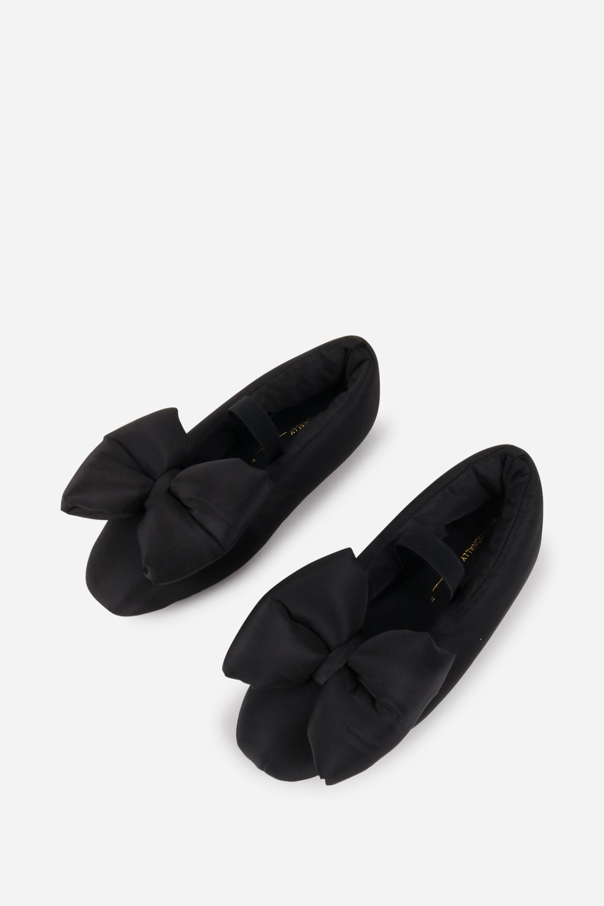 Intentionally Blank - Kor Puffer Mary Jane Flat - BLACK TEXTILE