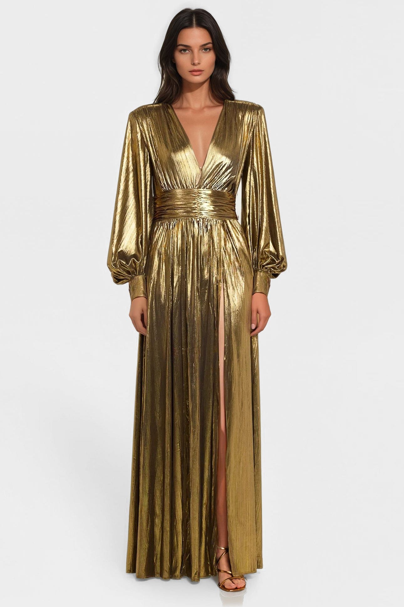 The Kathy Maxi Gown - Gold