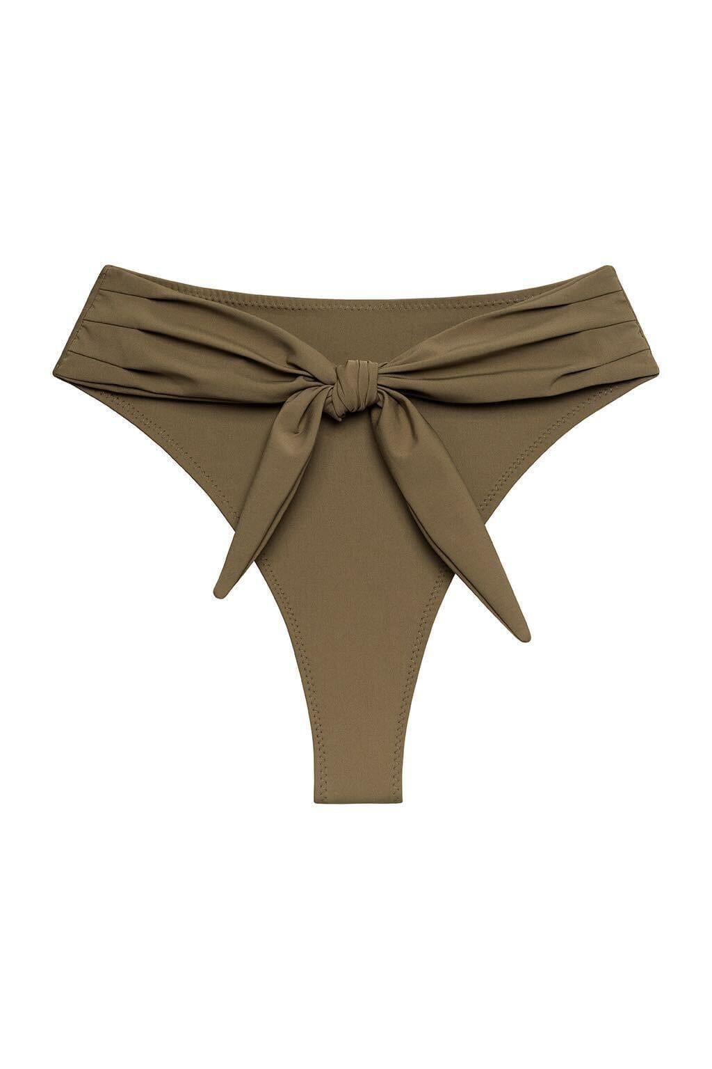 Montce - Khaki Paula Tie-Up Bikini Bottom -