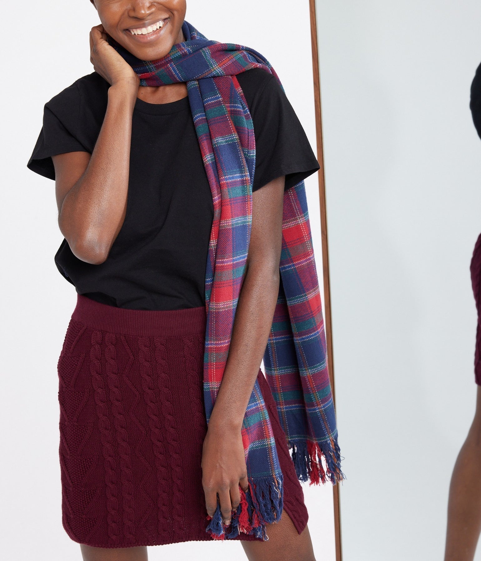 Known Supply - Jones Scarf - Dark Blue/Maroon -