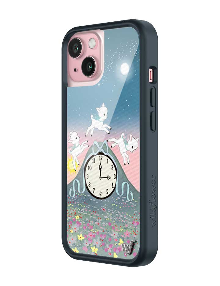 Wildflower iPhone case 15 Laufey Collab Clock Cute