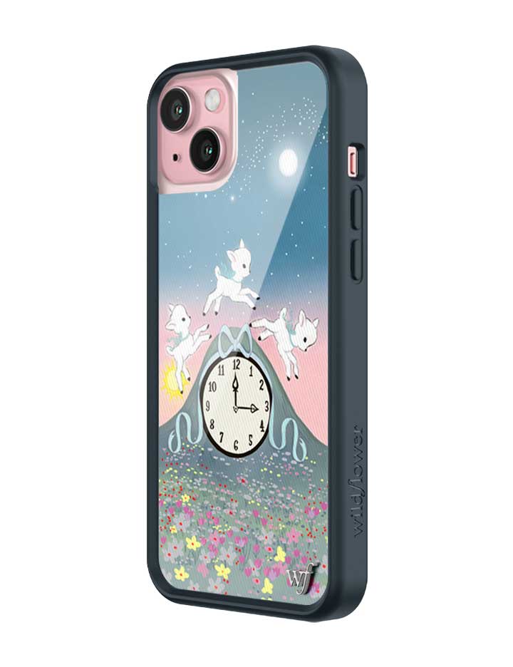 Wildflower iPhone case 15 Plus Laufey Collab Clock Cute