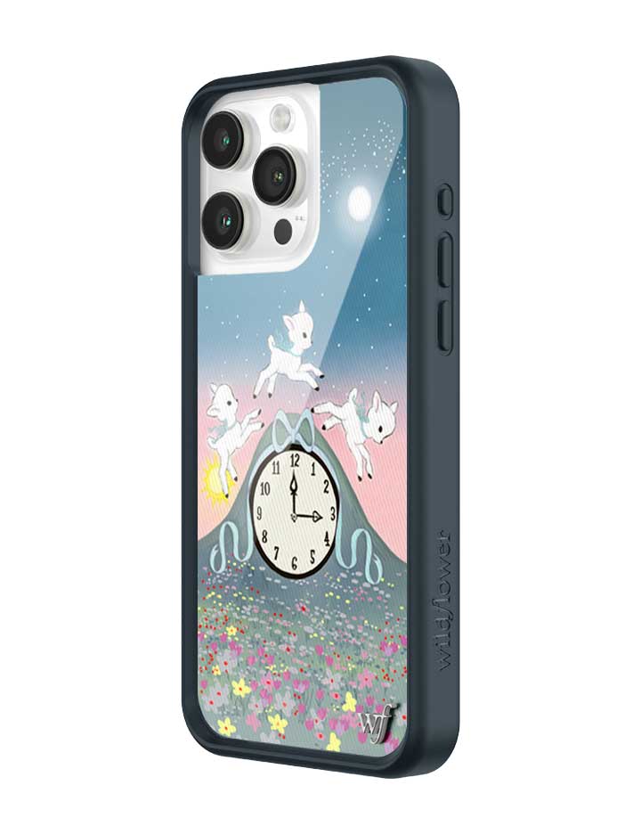 Wildflower iPhone case 15 Pro Max Laufey Collab Clock Cute