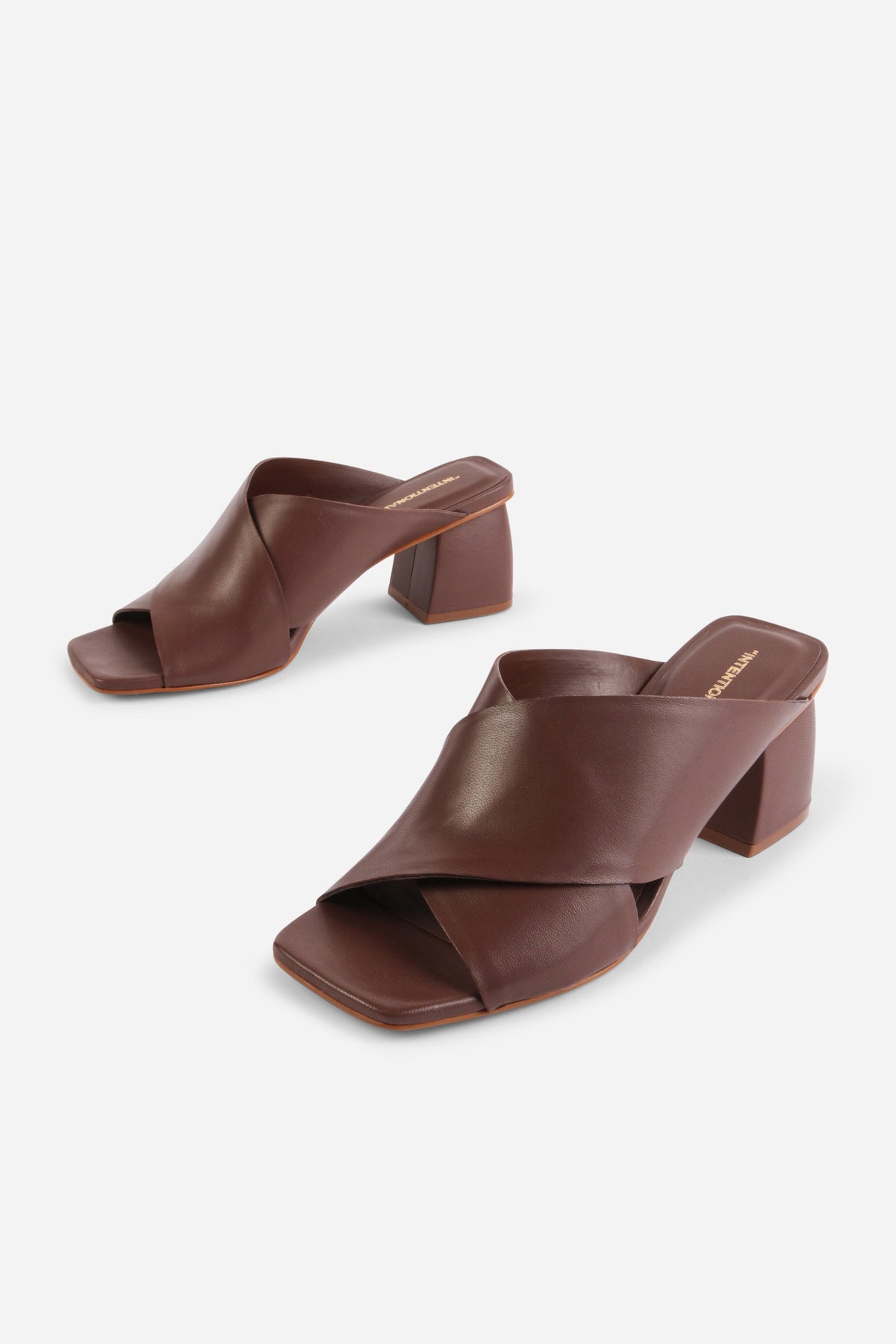 Intentionally Blank - Lefty Mule Heel - CHOCOLATE LEATHER