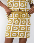 Leonor Crochet Mini Skirt - Bronze