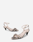 Intentionally Blank - Liani Heeled Sandal - BLACK WHITE SNAKE