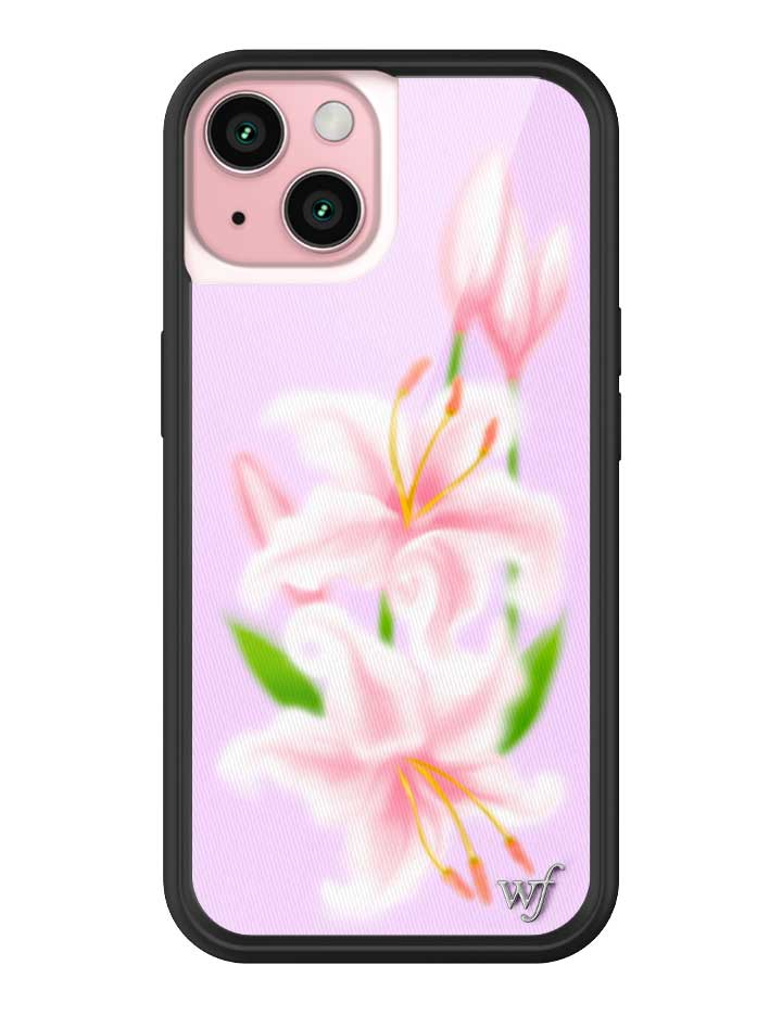 Wildflower iPhone case 15 Sweet Lily Lilac Cute