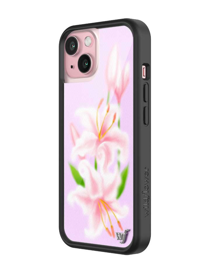 Wildflower iPhone case 15 Sweet Lily Lilac Cute