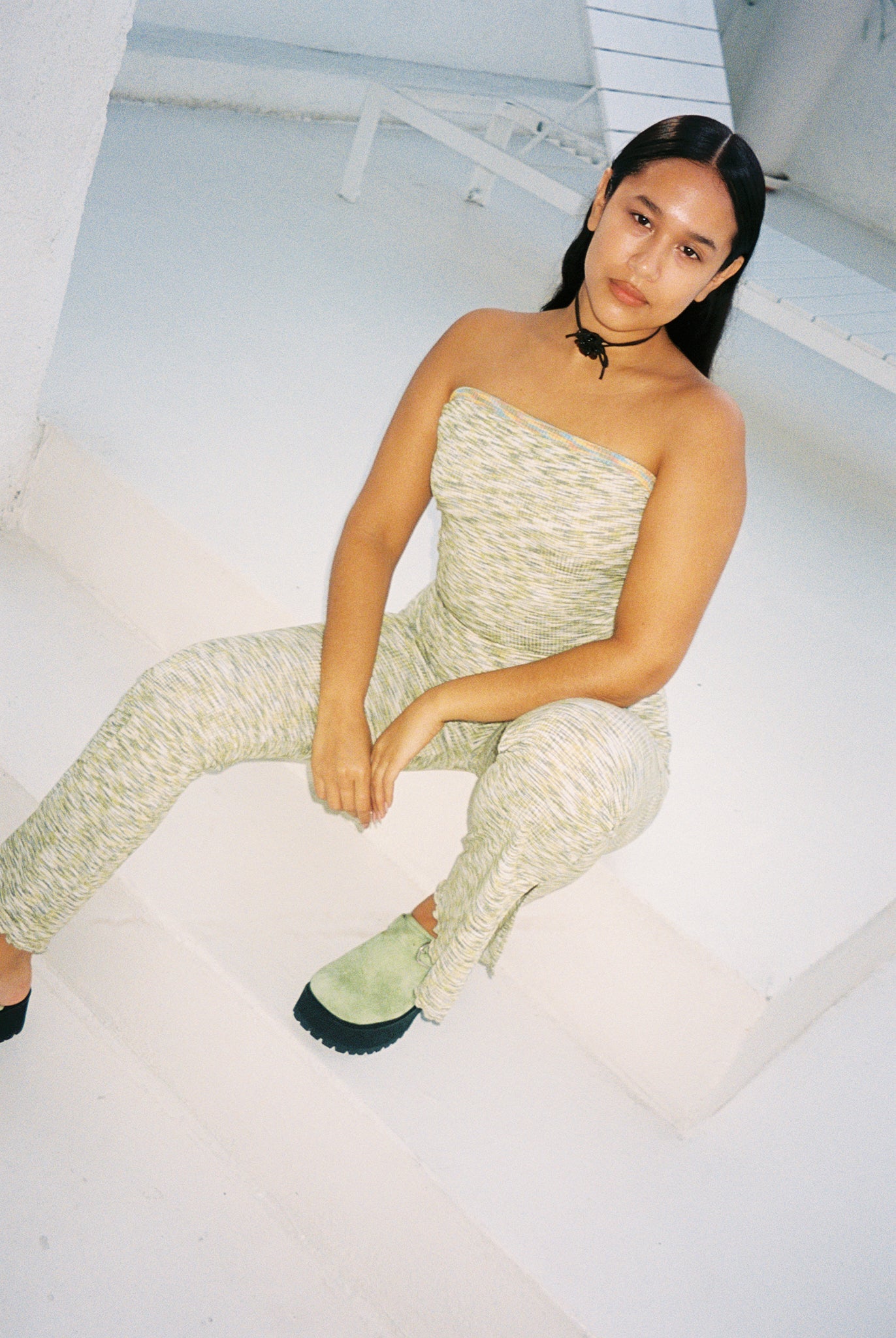 Lisa Says Gah - Harmony Tube Top - Honeydew/ Flame -