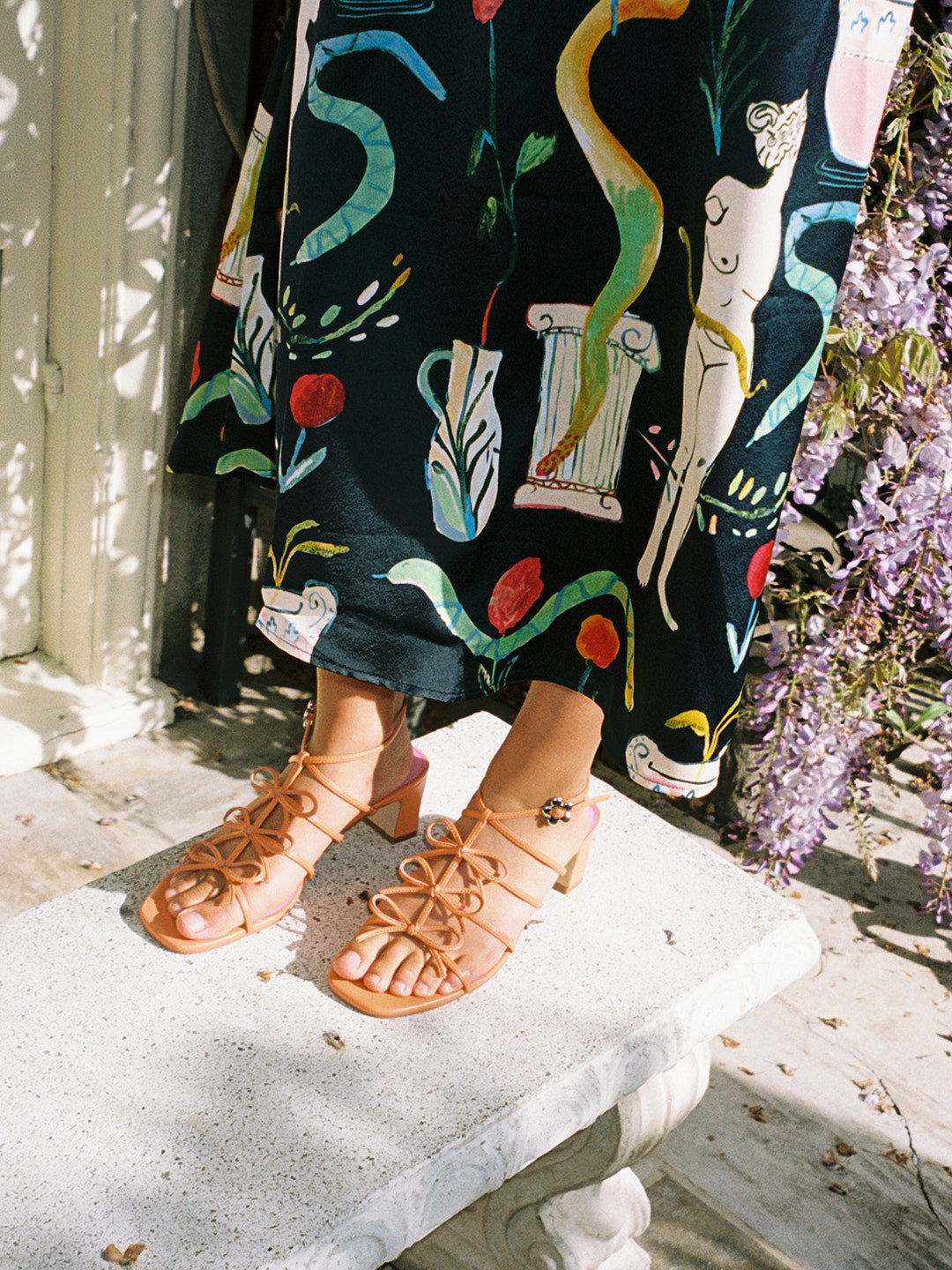 Lisa Says Gah - Carrie Bow Sandal - Creamsicle/Rouge -