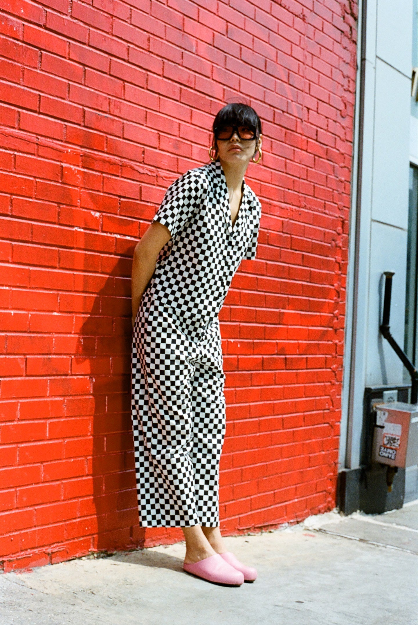 WRAY - Lounge Top - Black Check -