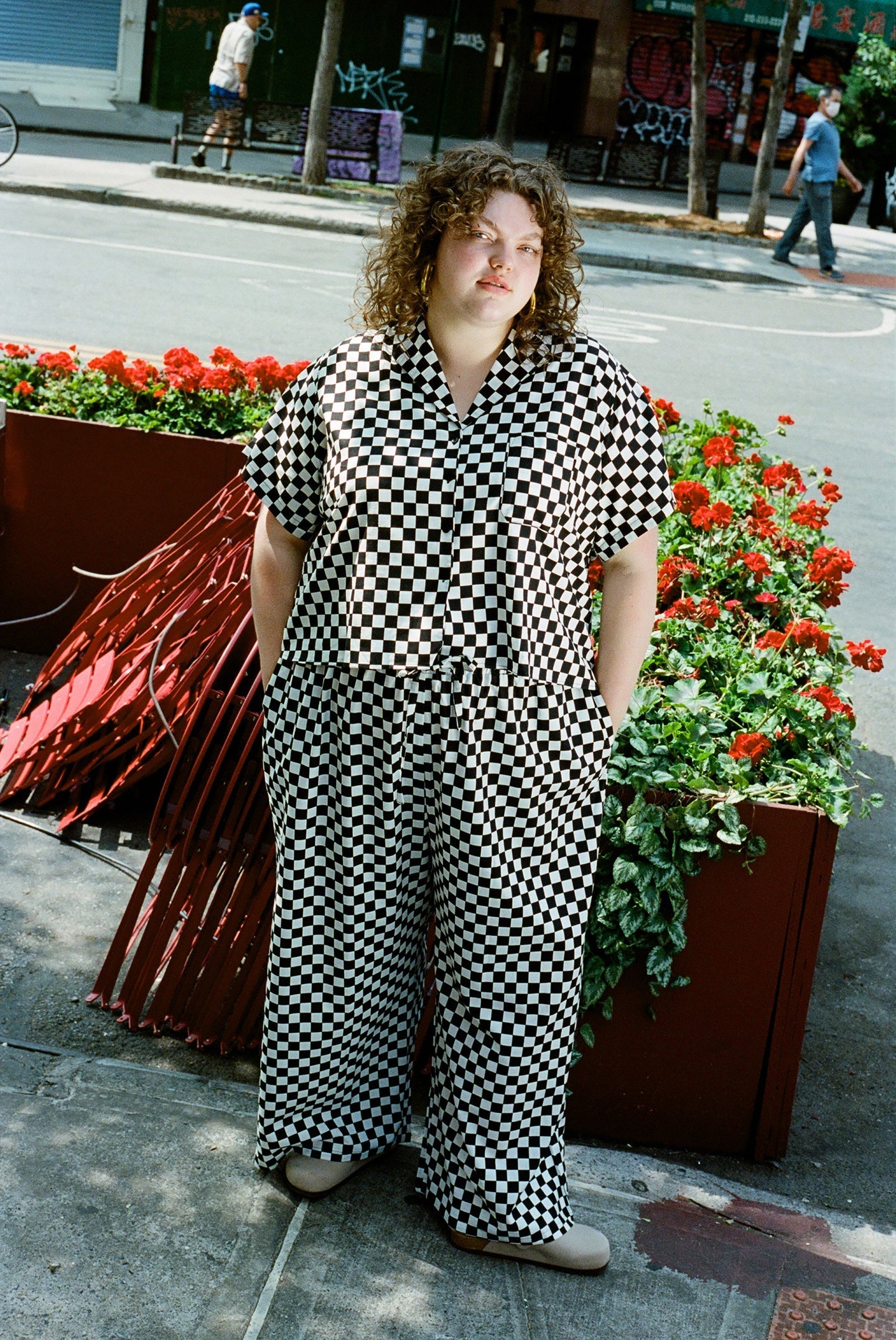 WRAY - Lounge Top - Black Check -