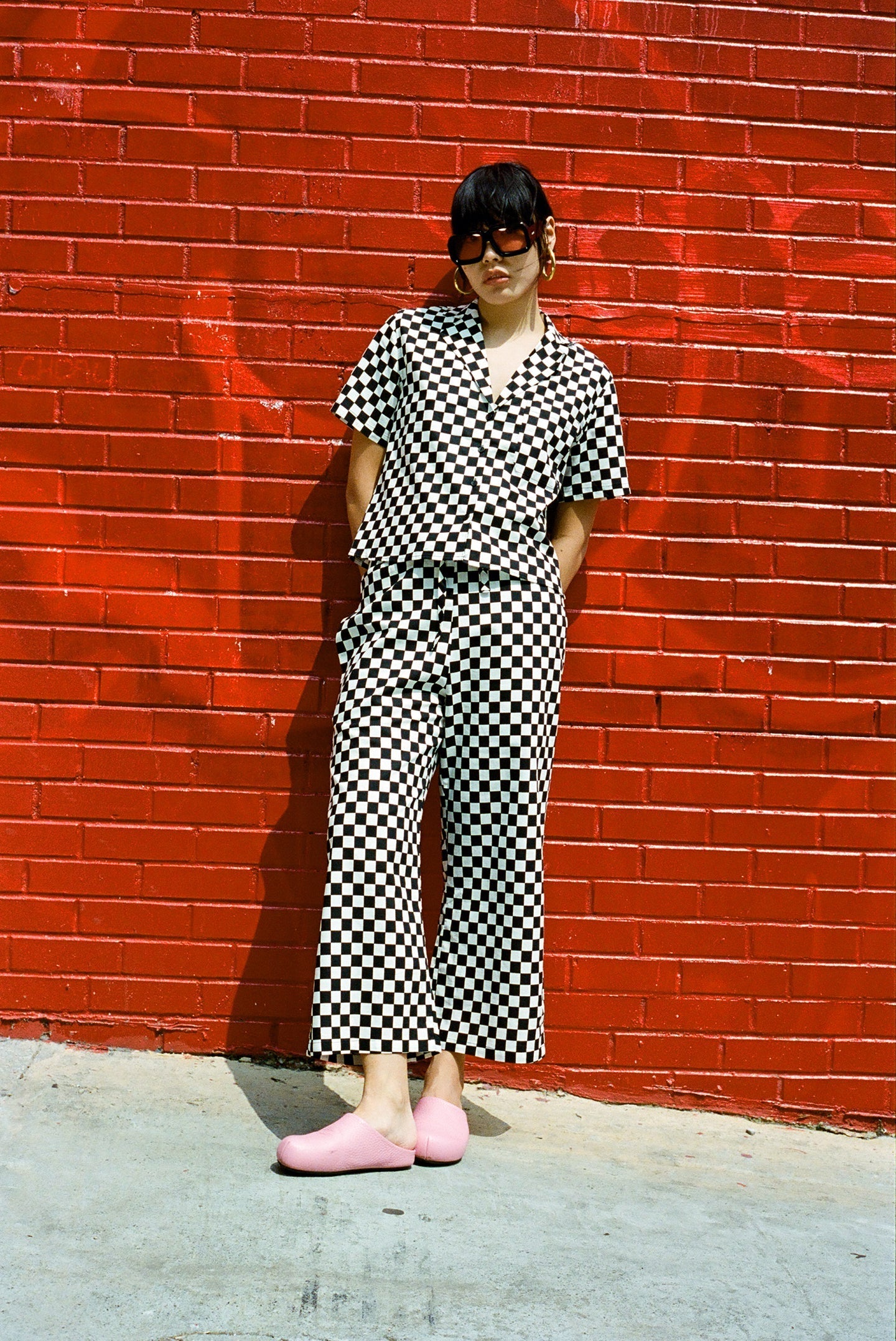 WRAY - Lounge Top - Black Check -